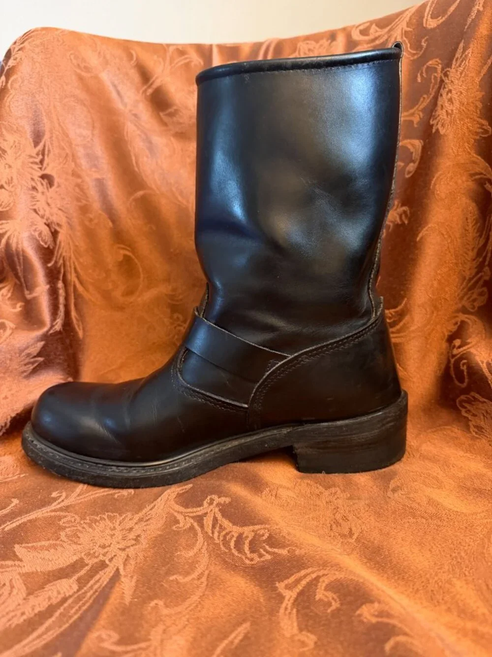Vintage Walker Black Leather Engineer/Moto Boots Men's Size 7.5 (Women’s Sz 9) - Picture 9 of 15